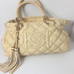 Bebe “Catherine” Butter Yellow Quilted Bag